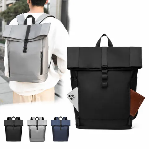Wasserdicht Business Lässig Rucksack Großes Kapazität Reise Laptop Rucksack Roll Top Täglich Pendeln Schule Buch Tasche Für Männer