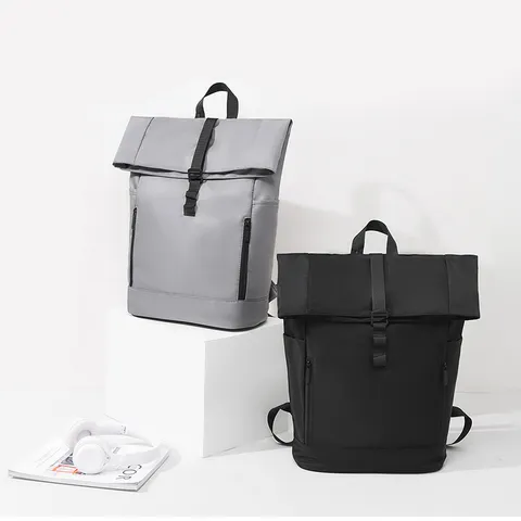 Wasserdicht Business Lässig Rucksack Großes Kapazität Reise Laptop Rucksack Roll Top Täglich Pendeln Schule Buch Tasche Für Männer