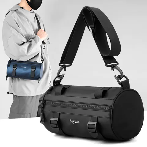 Wasserdicht Beschichtete Herren Brusttasche Mode Trendige Umhängetasche Zylindrische Tasche Funktionale Crossbody Tasche Für Männer