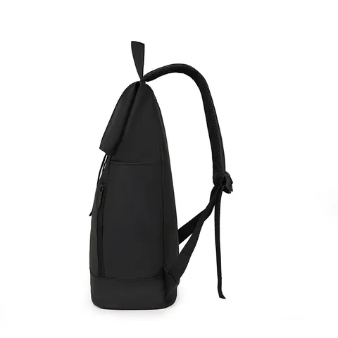 Men's Business Casual Waterproof Roll Top Backpack Large Capacity Travel Laptop Bookbag Unisex Coated Fabric Daypack