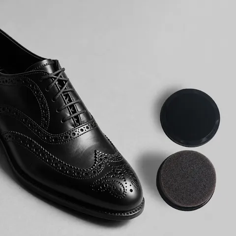 Portable Mini Shoe Shine Sponge Black Box Leather Care Cleaner Shoe Brush Quick Polishing Tool For Daily Footwear Care