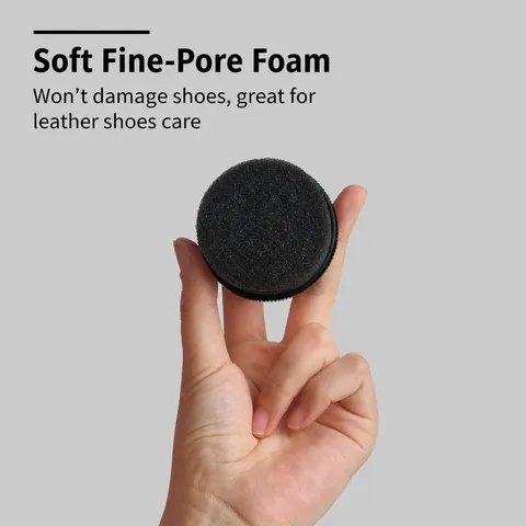 Portable Mini Shoe Shine Sponge Black Box Leather Care Cleaner Shoe Brush Quick Polishing Tool For Daily Footwear Care