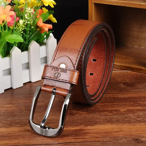Men's Vintage Casual Faux Leather Belt Retro Pin Buckle Business Fashion Waistband
