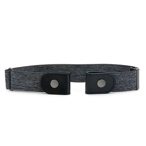 Cinturón Invisible Elástico de Lona para Mujer Banda de Cintura Elástica Ajustable Sin Hebilla para Jeans Pantalones