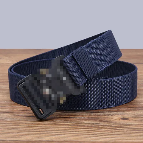 Men Tactical Belt Nylon Canvas Webbing Outdoor Work Quick Release Buckle Casual Versatile Minimalist Daily Waist Belt