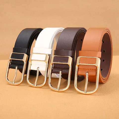 Heren Casual Vintage PU Leer Riem Klassieke Metalen Doornhesje Effen Kleur Mode Jeans Riem Dagelijkse Accessoires
