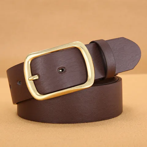 Heren Casual PU Lederen Riem Vintage Doornhes Retro Tailleband Voor Jeans Dagelijkse Outfit Mode Accessoires
