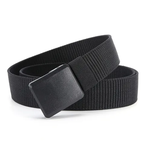 Men's Casual Tactical Nylon Belt Outdoor Student Military Training Canvas Belt Plastic Buckle Daily Wear