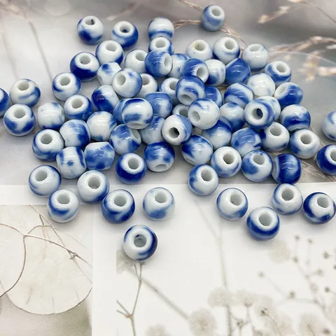 Jingdezhen Ceramic Loose Beads Splash Glazed DIY Jewelry Accessories For Necklace Bracelet Craft Making