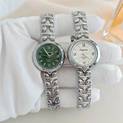 Fashion Luxury Women Quartz Watch Round Roman Numerals Elegant Alloy Metallic Steel Band Analog Wristwatch Everyday Commuting Jewelry Watch For Women