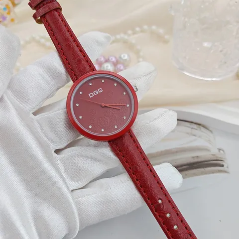 Elegant Women Quartz Watch Fashion Leather Strap Rhinestone Inlaid Floral Print Dial Analog Wristwatch For Ladies Girl School Office Gift