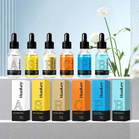 Hankey Facial Skincare Serum Anti Aging Moisturizing Facial Serum With Dropper Bottle Vitamin C Retinol Collagen Serum