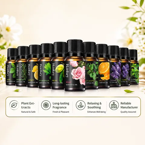 Hankey Natural Plant Extract Essential Oil Pure Aromatherapy Massage Face Body Skin Care Mint Tea Tree Lavender