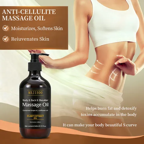 Aceite de Masaje Corporal con Extracto Vegetal Aceite Esencial Hidratante y Nutritivo para el Cuidado de la Piel y Relajación de Espalda y Hombros