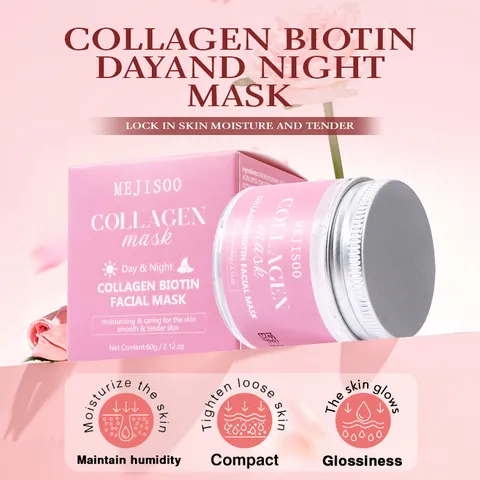 Kollagen Biotin Tag Und Nacht Gesichtscreme Feuchtigkeitsspendende Anti-Aging Gesichtsmaske Hautpflege Für Frauen