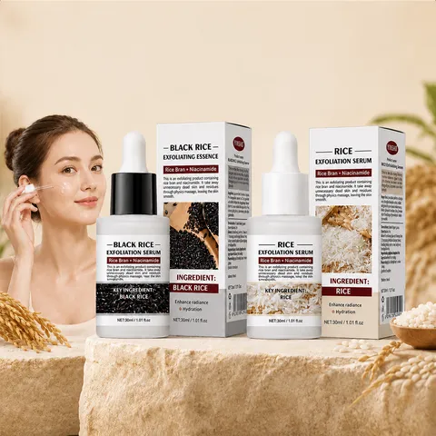 Face Exfoliating Essence Rice And Black Rice Niacinamide Hydrating And Moisturizing Facial Serum For Skincare