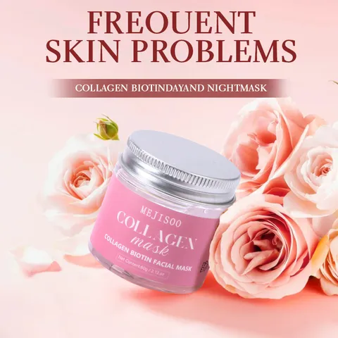 Kollagen Biotin Tag Und Nacht Gesichtscreme Feuchtigkeitsspendende Anti-Aging Gesichtsmaske Hautpflege Für Frauen