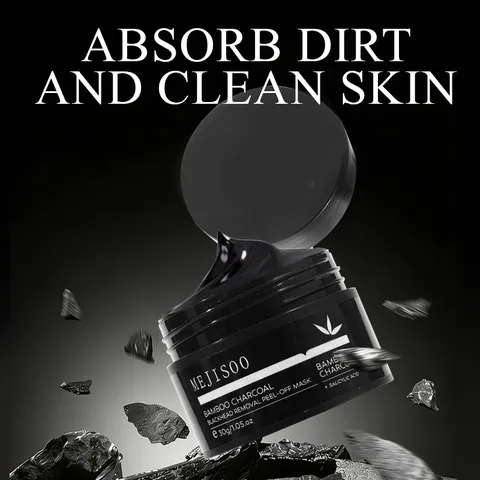 Bamboo Charcoal And Kaolin Clay Blackhead Peel Off Face Mask Deep Cleansing Moisturizing Skincare Facial Mask For Women Men
