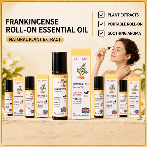 Frankincense And Tea Tree Oil Roller Essential Oil Moisturizing Botanical Extract Facial Care Aromatherapy