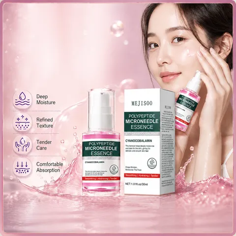 Polypeptide Microneedle Face Serum Hydrating Anti Aging Facial Essence With B12 Vitamin Nourishing Skin Care