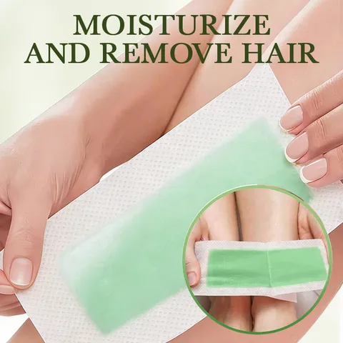 Aloe Vera Ontharingswaxstrips Voor Lichaam Benen Oksels En Gezicht Zachte Waxpapier Bladen Voor Ontharing