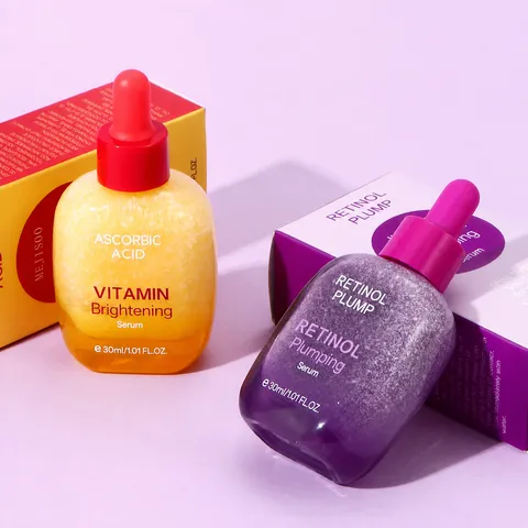 Bakuchiol And Vitamin C Face Serum Anti Aging Brightening Hydrating Facial Skincare Liquid Essence