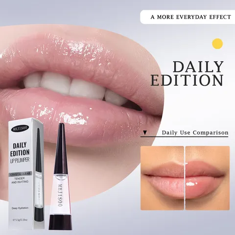MEJISOO Daily Edition Lip Plumper Moisturizing Hydrating Lip Gloss Crystal Clear Tinted Lip Oil Glossy Makeup