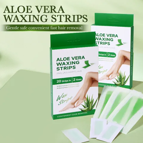 Aloe Vera Ontharingswaxstrips Voor Lichaam Benen Oksels En Gezicht Zachte Waxpapier Bladen Voor Ontharing