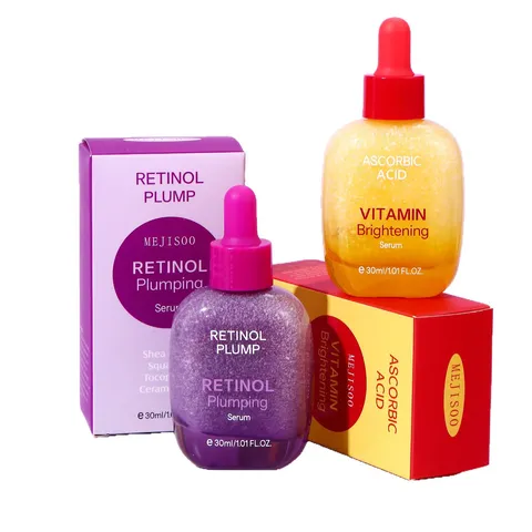 Bakuchiol And Vitamin C Face Serum Anti Aging Brightening Hydrating Facial Skincare Liquid Essence