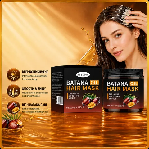 Batana Oil Hair Mask Deep Conditioning Repair Treatment For Dry Damaged Hair Scalp Nourishment Smooth Shining Hair Care