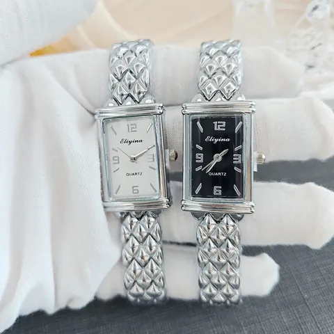 Elegante Rechteckige Quarzuhr Für Damen Vintage Legierung Armbanduhr Geometrisch Texturierte Modische Uhr Geschenk