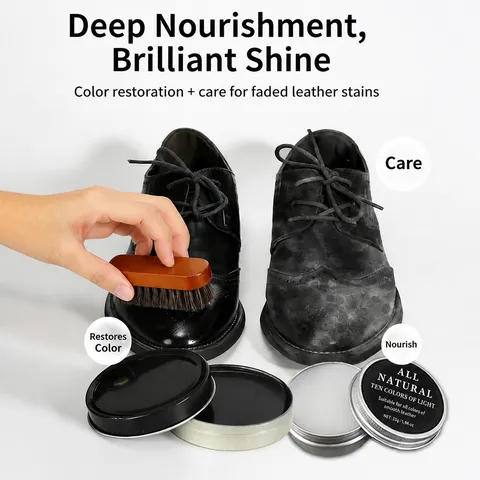 Tragbares Leder Schuhpflege Set Mit Professioneller Schuhcreme Bürste Und Reiniger Für Tägliche Stiefel Pflege