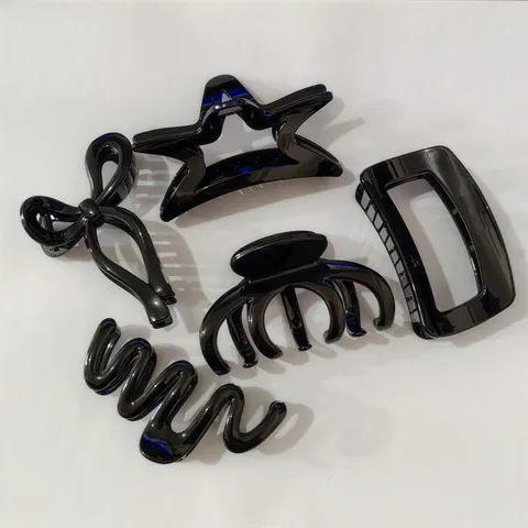 Minimalist Plastic Large Hair Claw Clip Solid Color Geometric Shark Hair Clip Daily Hair Styling Hair Accessories For Women