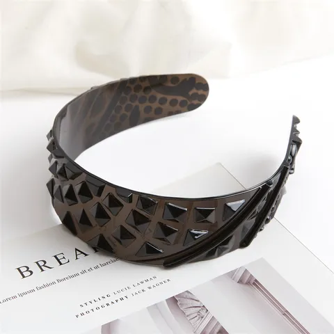 Transparent Geometric Pineapple Pattern Headband PC Plastic Hair Hoop Ins Style Hair Accessories For Women
