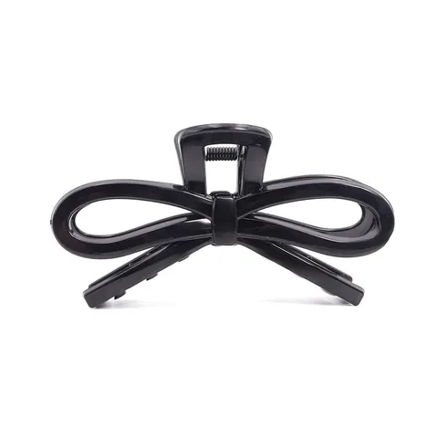 Minimalist Black ABS Hair Claw Geometric Large Shark Clip Elegant Retro Hair Clip For Women Daily Hair Styling