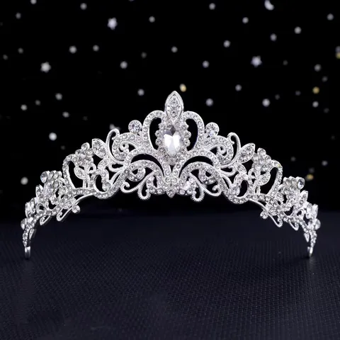 Bridal Wedding Crown Rhinestone Pearl Hair Band Princess Party Birthday Hair Accessories Headpiece For Women Girls Jewelry