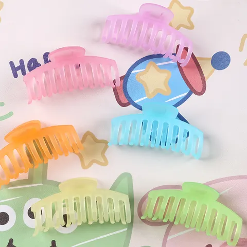 ABS Plastic Hair Claw Clip Transparent Frosted Jelly Shark Clip Nonslip Hair Styling Accessories For Women