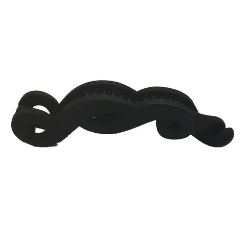 Minimalist Matte Black Plastic Hair Claw Banana Clip Geometric Hair Styling Accessory For Women Daily Hair Clip
