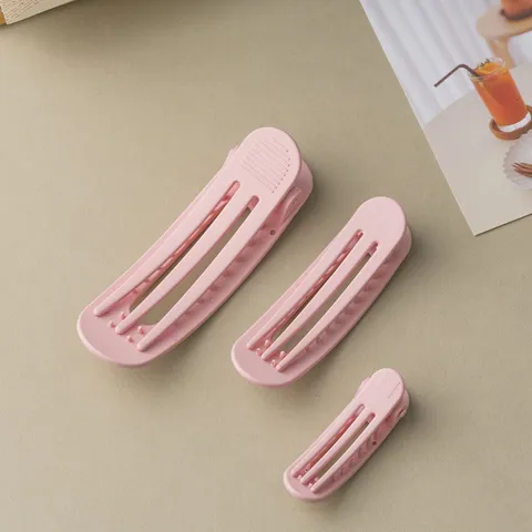 Minimalist Matte Pink Plastic Hair Claw Clip Large Small Hair Accessories For Women Daily Hair Styling Tool Headwear