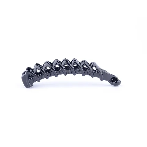 Korean Style Black Plastic Hair Claw Banana Clip Mesh Bow Hair Accessories For Women