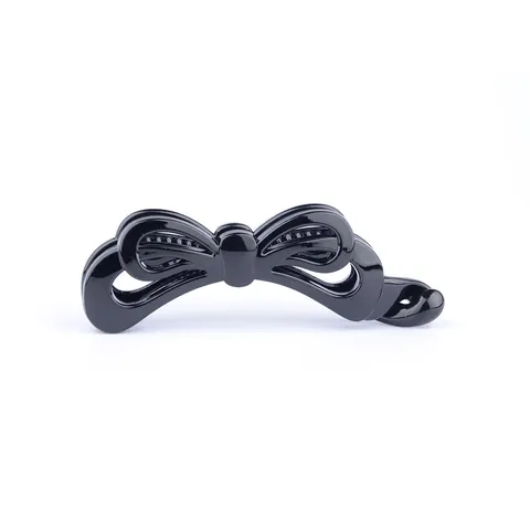 Korean Style Black Plastic Hair Claw Banana Clip Mesh Bow Hair Accessories For Women