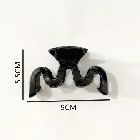 Minimalist Plastic Hair Claw Clip Glossy Black Geometric Hair Accessories For Women Daily Hair Styling Hair Jaw Clip