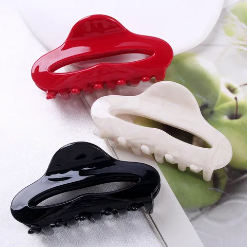 Grande Pinza per Capelli in Acetato per Donna Ragazze Stile Coreano Motivo Marmo Pinza Geometrica per Capelli Accessori per Acconciature
