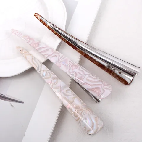 Vintage Cellulose Acetate Hair Stick Marbled Pattern Retro Hairpin For Women Daily Styling Elegant Hair Accessories