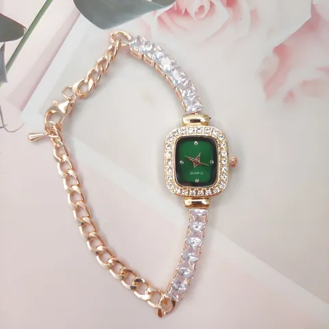 Simple Elegant Square Rhinestone Bracelet Watch For Women Korean Fashion Ladies Alloy Quartz Full Diamond Wristwatch Jewelry Gift