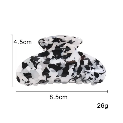 Molla per Capelli in Acrilico Svuotato Geometrico Coreano con Texture in Marmo Retrò per Donna Acconciatura Quotidiana Accessori per Capelli Moda