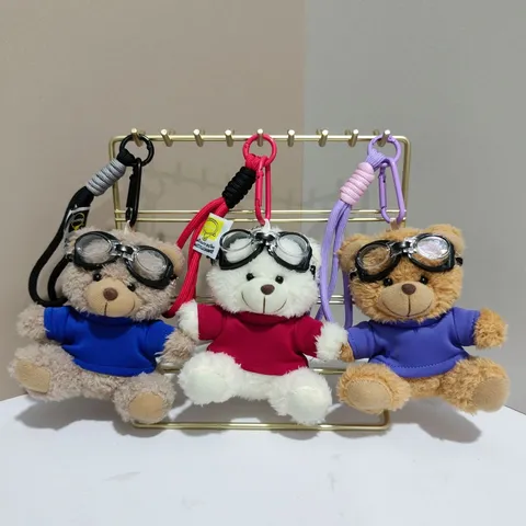 Cute Flying Bear Plush Toy Doll Pendant Cute Teddy Bear Bag Charm Keychain Cartoon Animal Stuffed Toy Gift