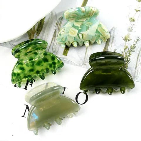 Pinza per Capelli Retrò in Acetato di Cellulosa Mollette Geometriche Traforate Accessori per Capelli Marmo Tartarugato Donna