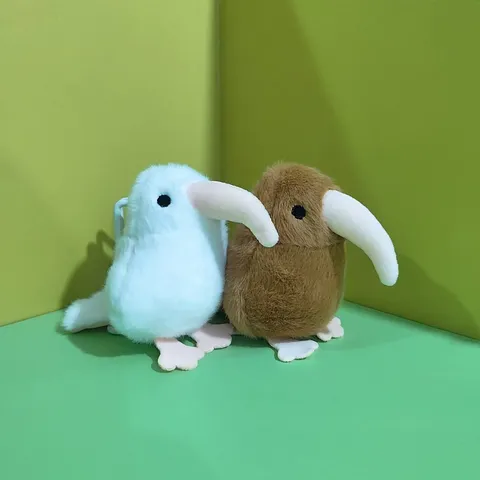 Cute Kiwi Bird Plush Toy Stuffed Animal Soft Bird Doll Keychain Pendant