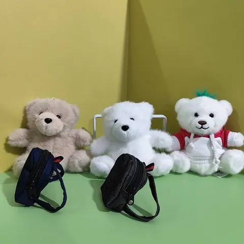 Süßes Bär Plüschtier Rucksack Anhänger Weiche Plüschpuppe Schlüsselanhänger Taschenschmuck Kindergeschenk